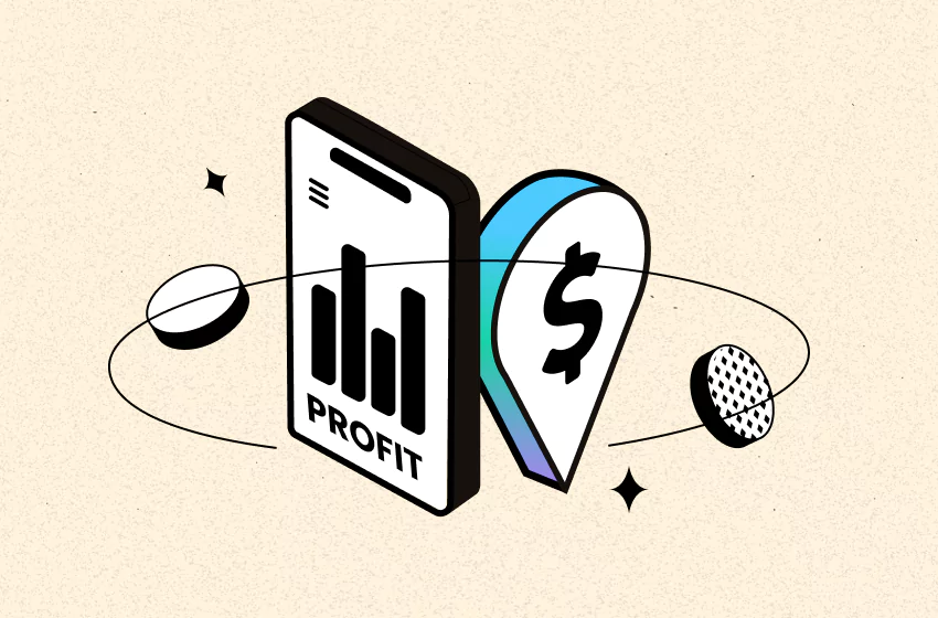 Profit dashboard and dollar sign for top reasons why Shopify merchants need profit-tracking app - by TrueProfit