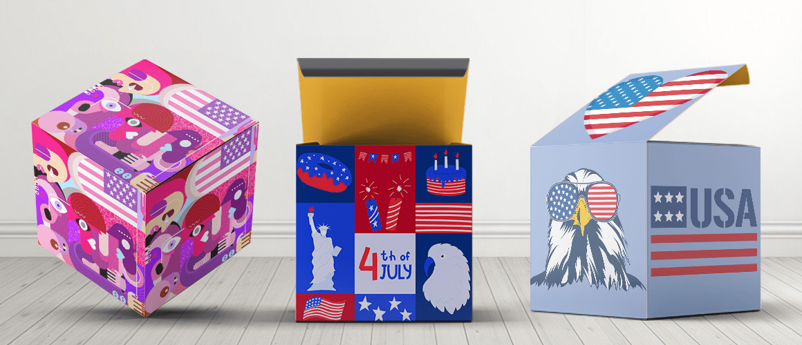 Themed Packaging for 4th July example