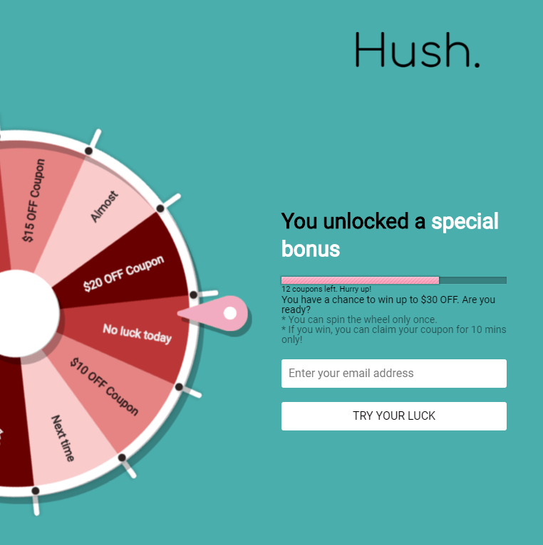 spin-the-wheel offer example