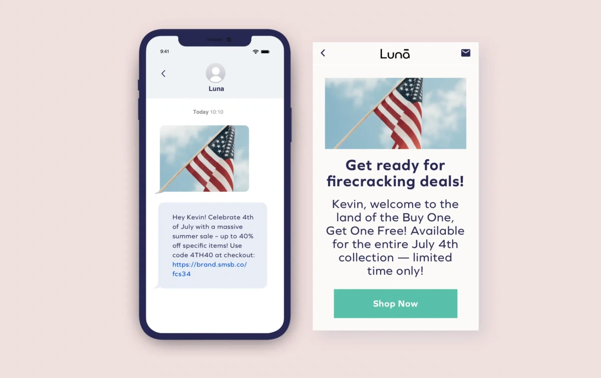 SMS flash sale alerts example
