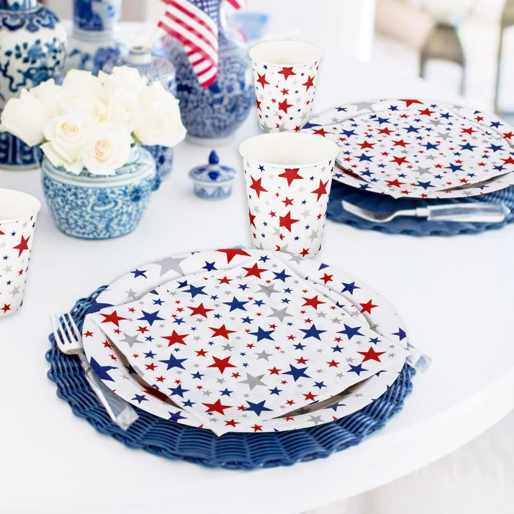 Disposable Patriotic Tableware Sets