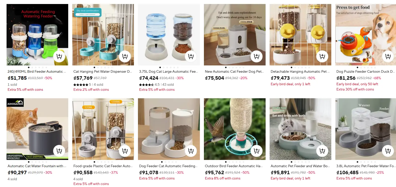 Automatic pet feeders