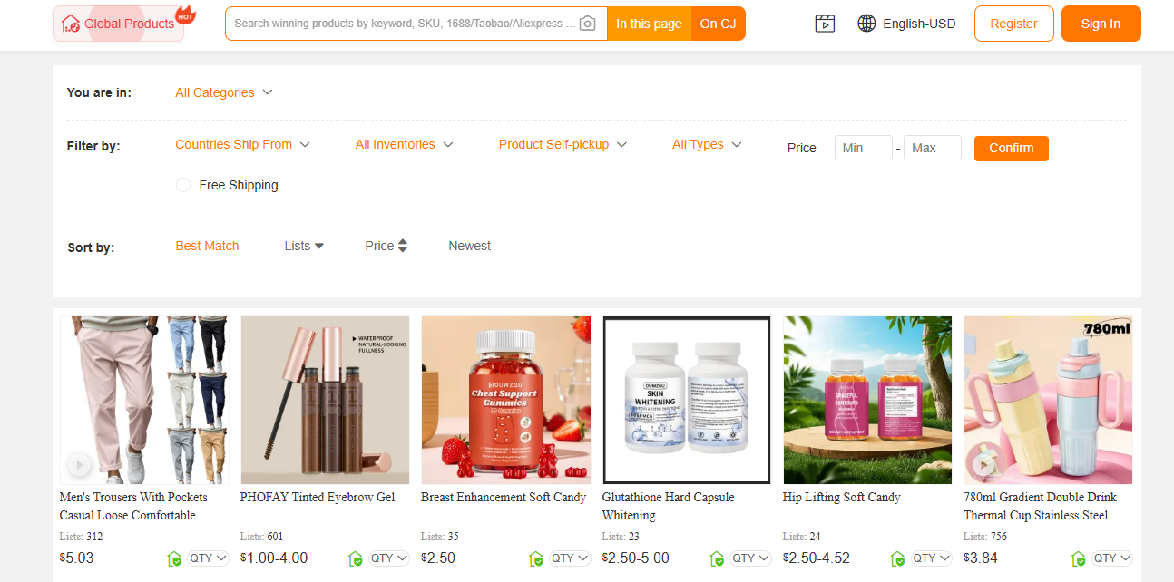 CJdropshipping software