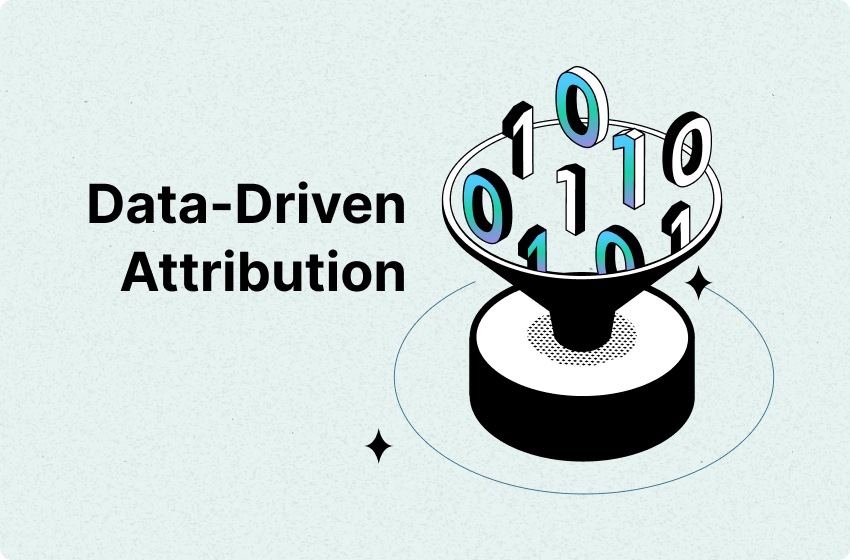 Circular bar chart and data points for data-driven attribution model how it works and how to set it up 2025 - by TrueProfit