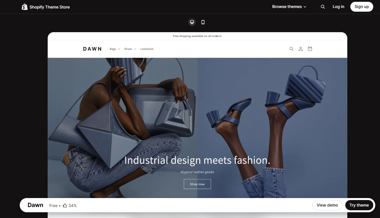 Dawn free shopify dropshipping themes