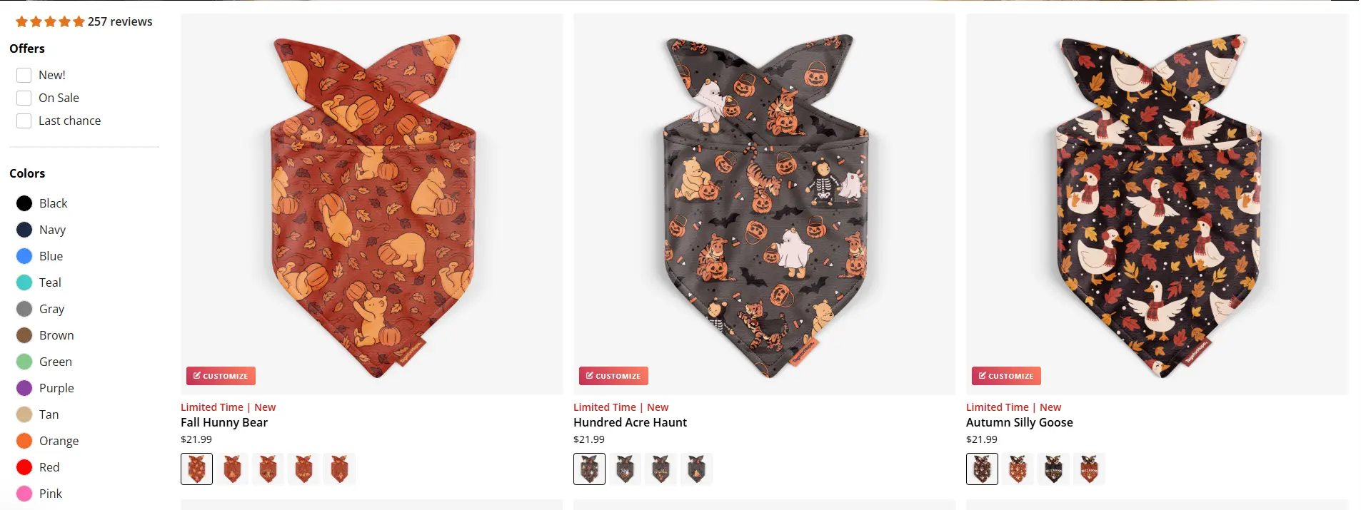 dog bandanas products