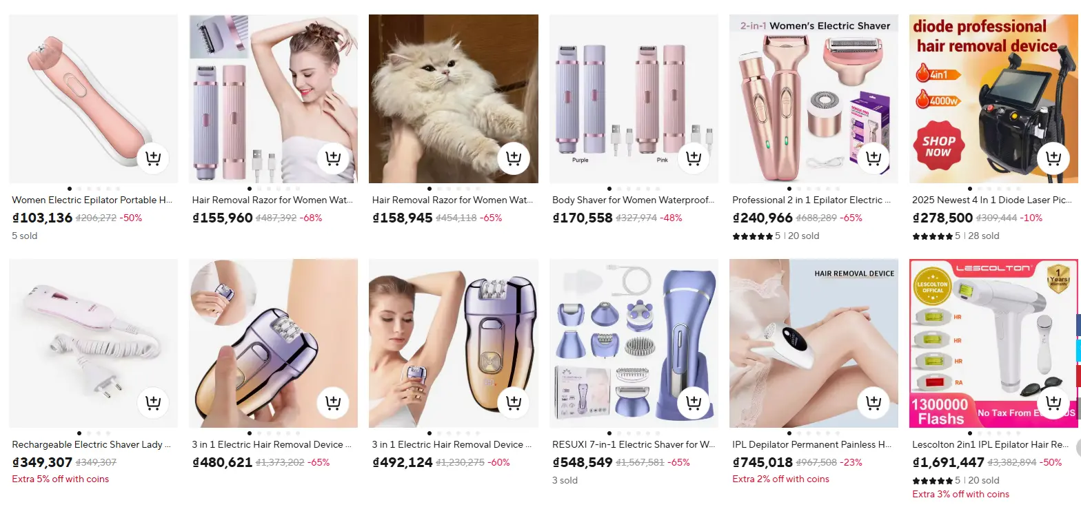 Electric hair removal devices