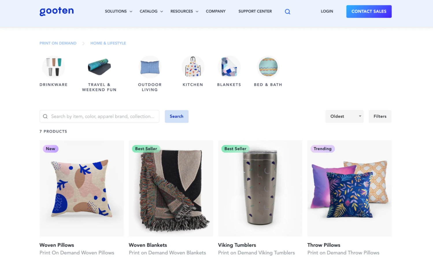 POD example product listing