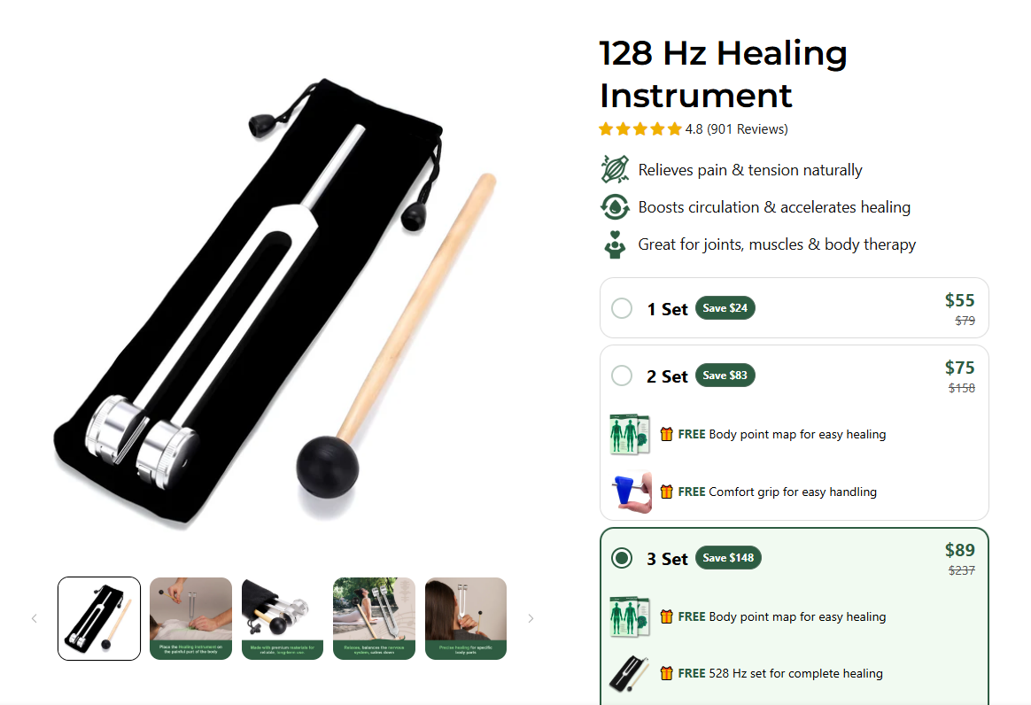 Diapason (tuning fork) – instrument de guérison