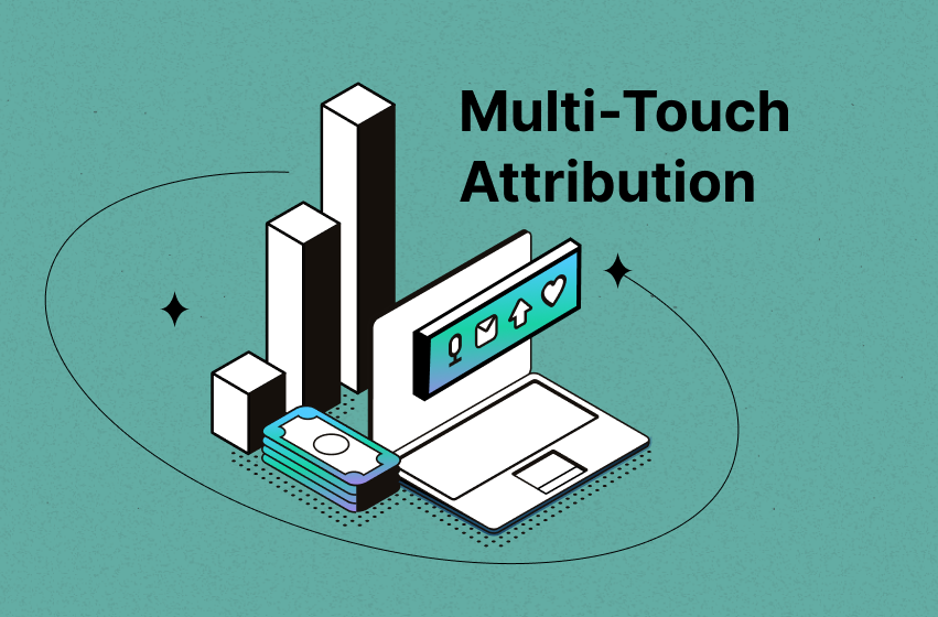 Multi-touch attribution computer and chart illustration for multi-touch attribution and models a complete guide 2025 - by TrueProfit