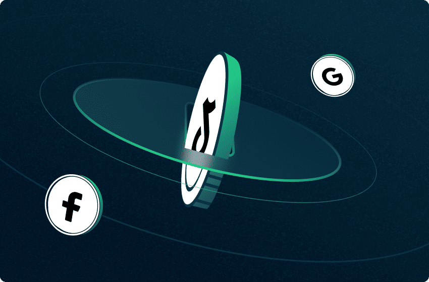 Spinning Facebook and Google icons for omnichannel attribution vs multi-channel attribution a comparison - by TrueProfit
