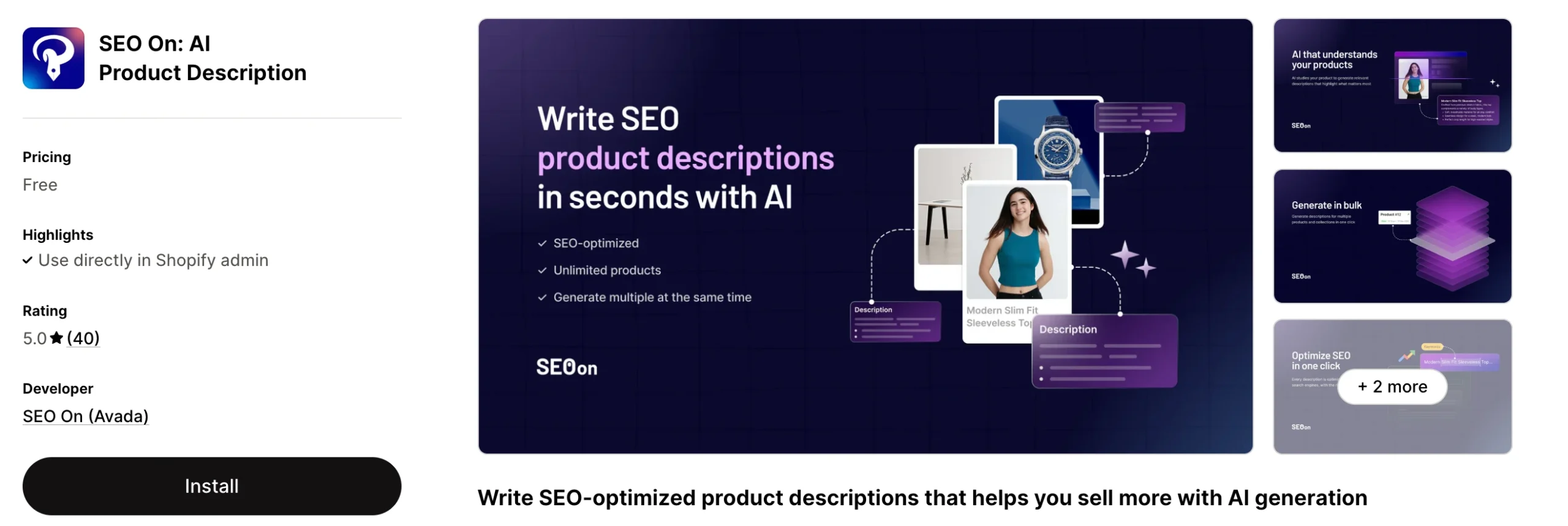 SEO On - AI Product Description