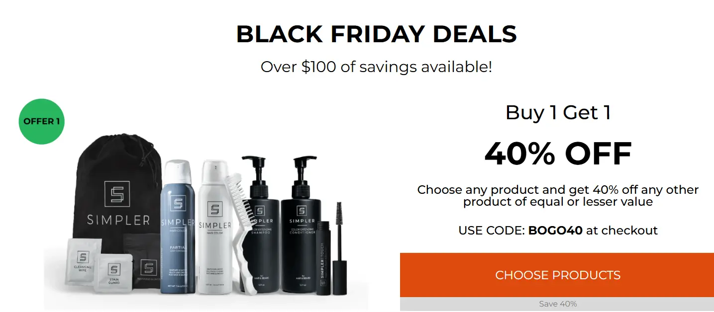 simpler hair frontstore in Black Friday