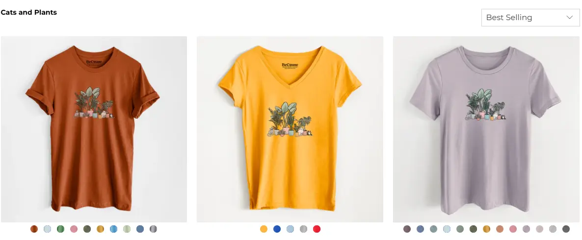 t-shirt customized products example