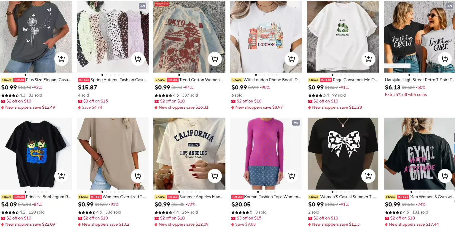 T-shirt market place