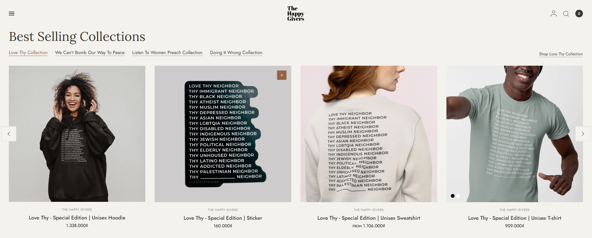 The Happy Givers POD store