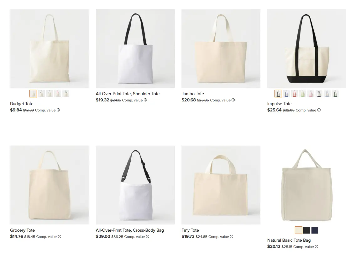 tote bags example