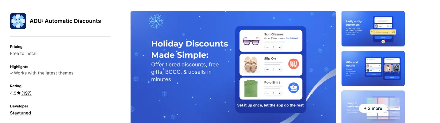 ADU app in Shopify App Listing