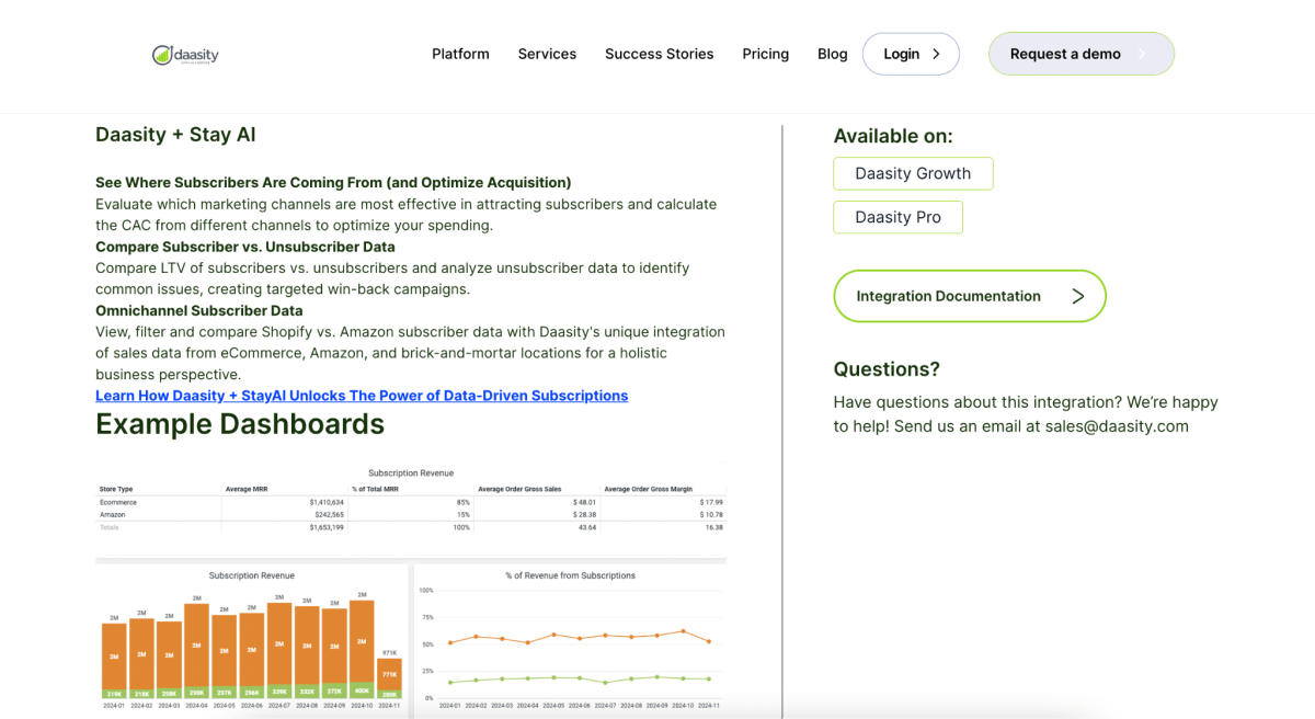 Daasity homepage