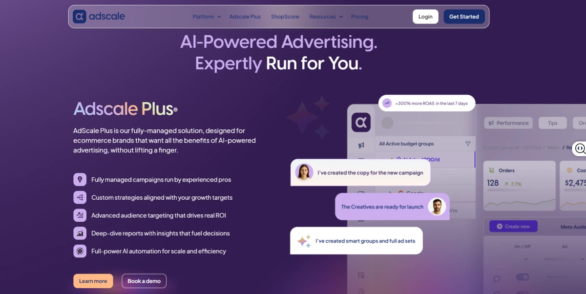 AdScale homepage