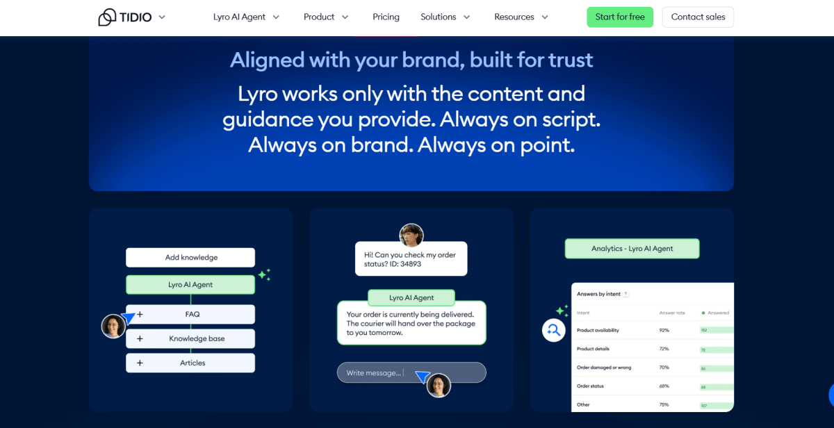 Tidio homepage