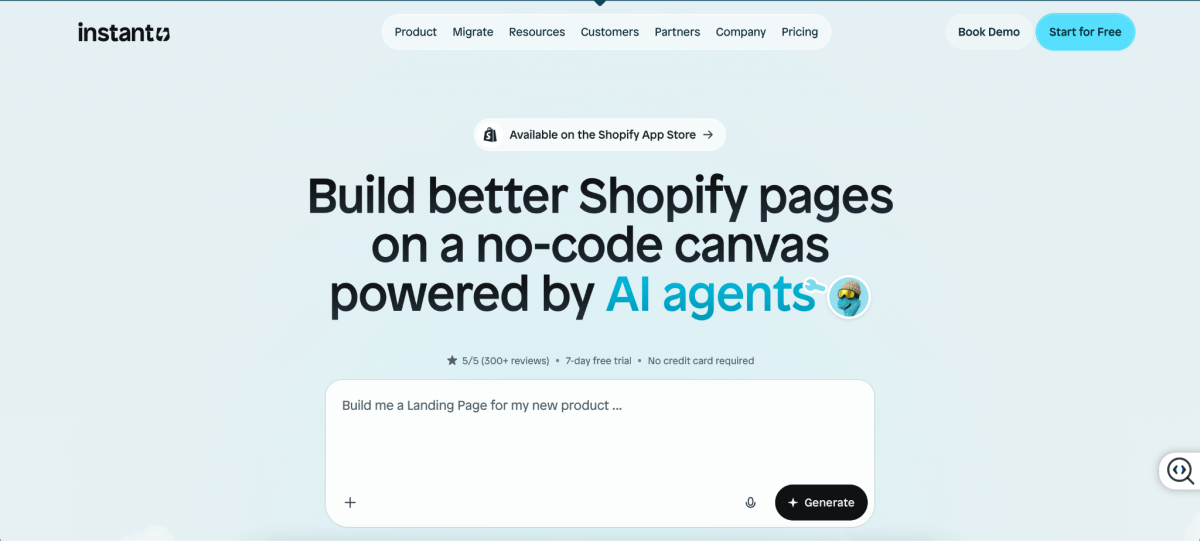 Instant home page
