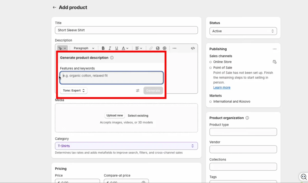 Shopify AI Store Builder features 2