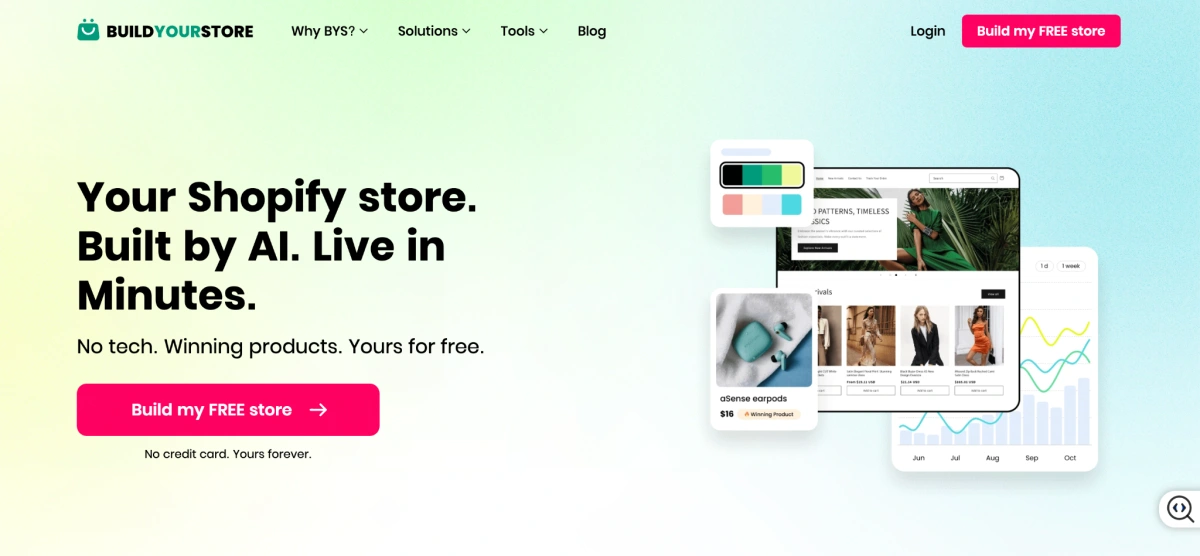 BuildYourStore.ai home page