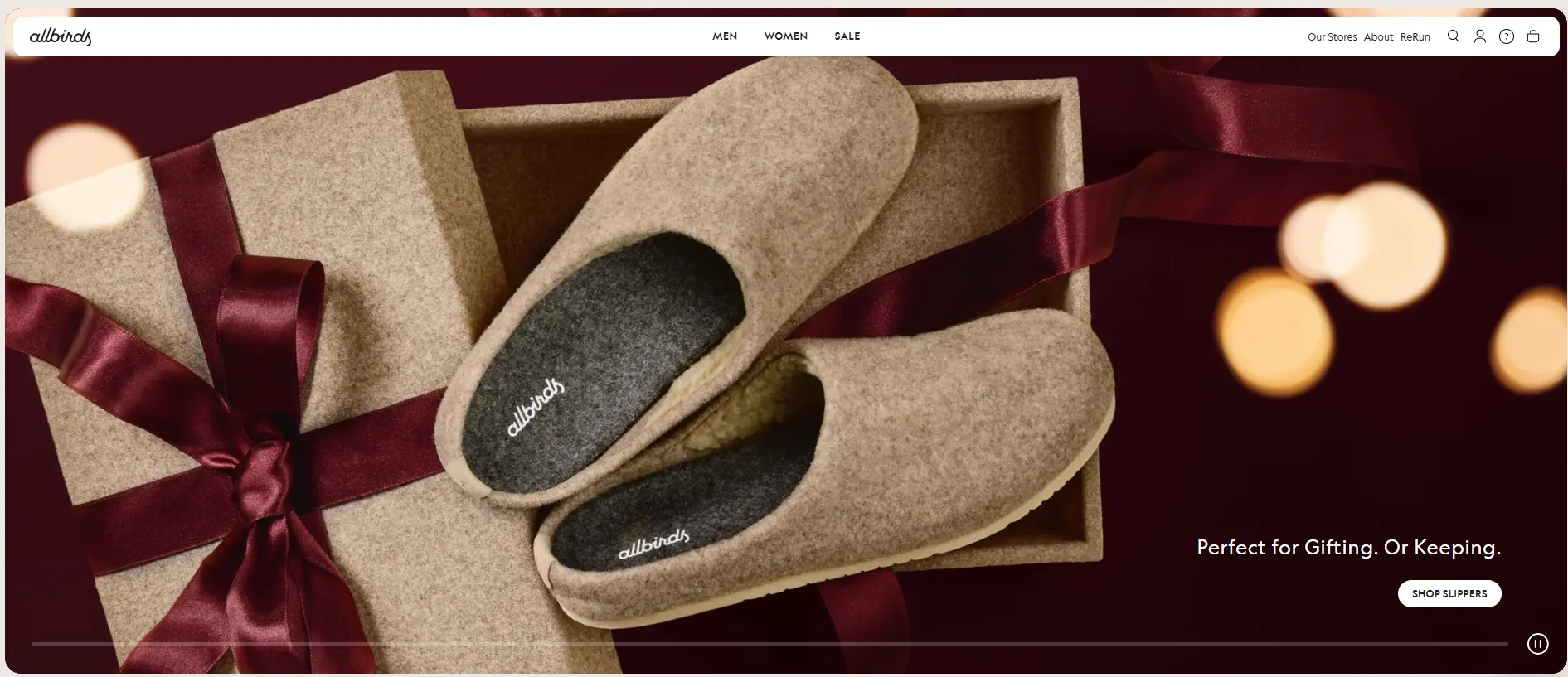 allbirds store homepage