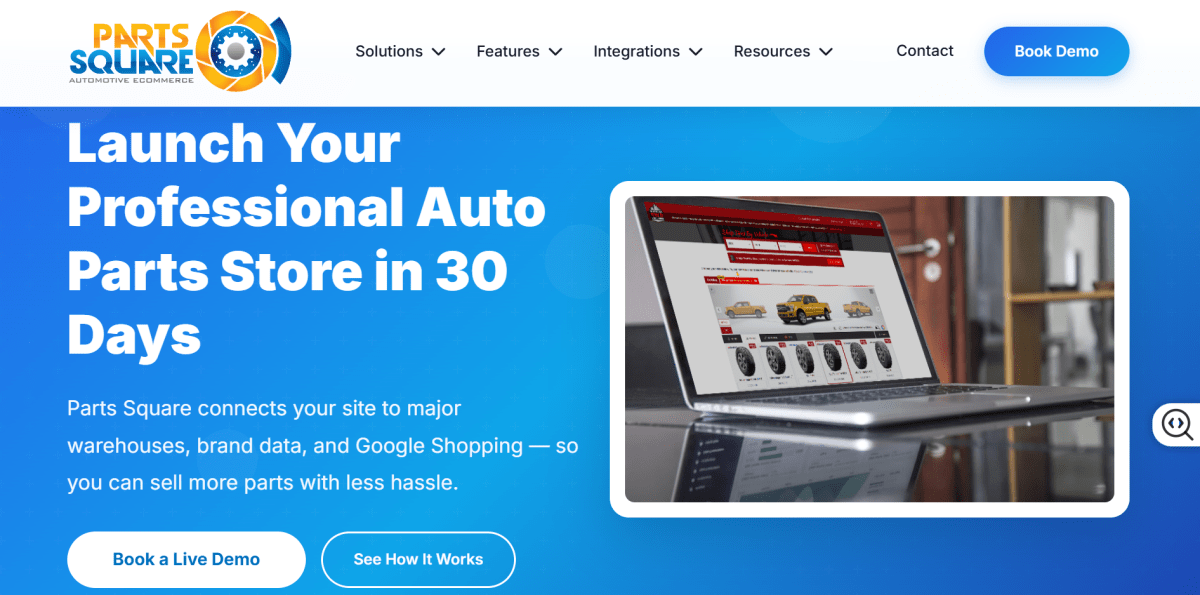 Parts Square homepage