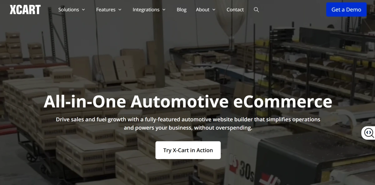 X-Cart Automotive homepage