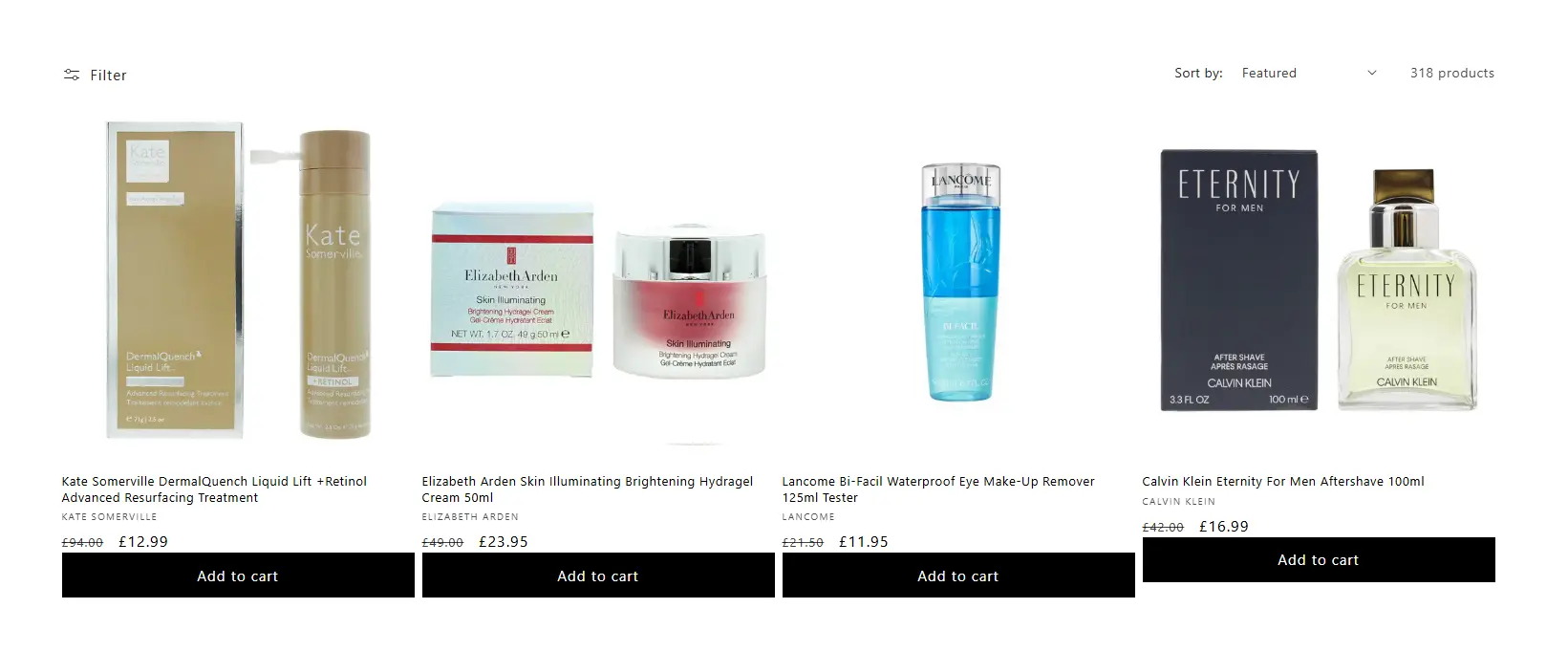 beauty niche product pages