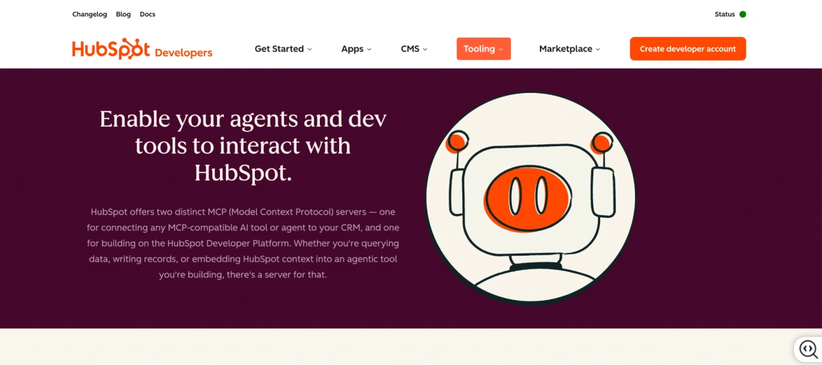 Hubspot MCP page