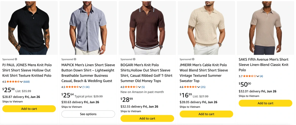 Breathable Linen and Knit Polo Shirts