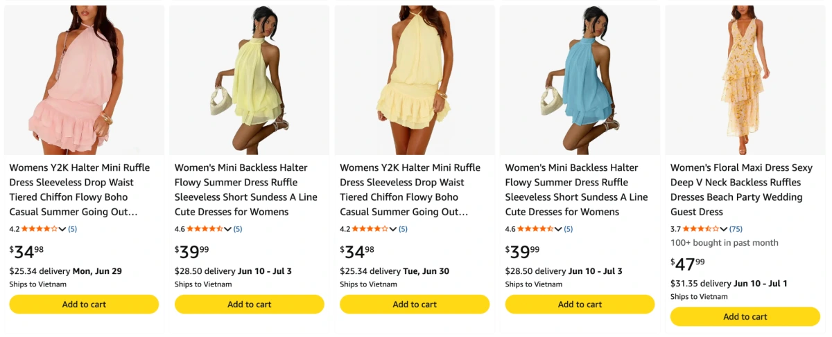 Flowy Chiffon and Backless Summer Dresses