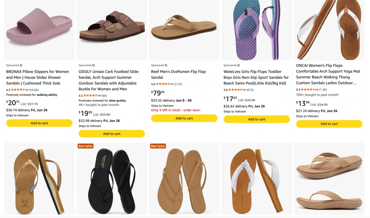 Sandals and Flip-Flops