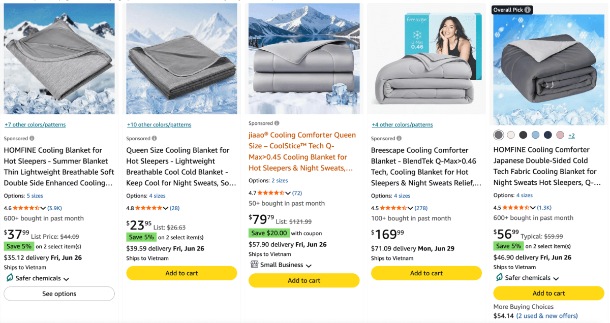 High-Tech Silk Cooling Blankets