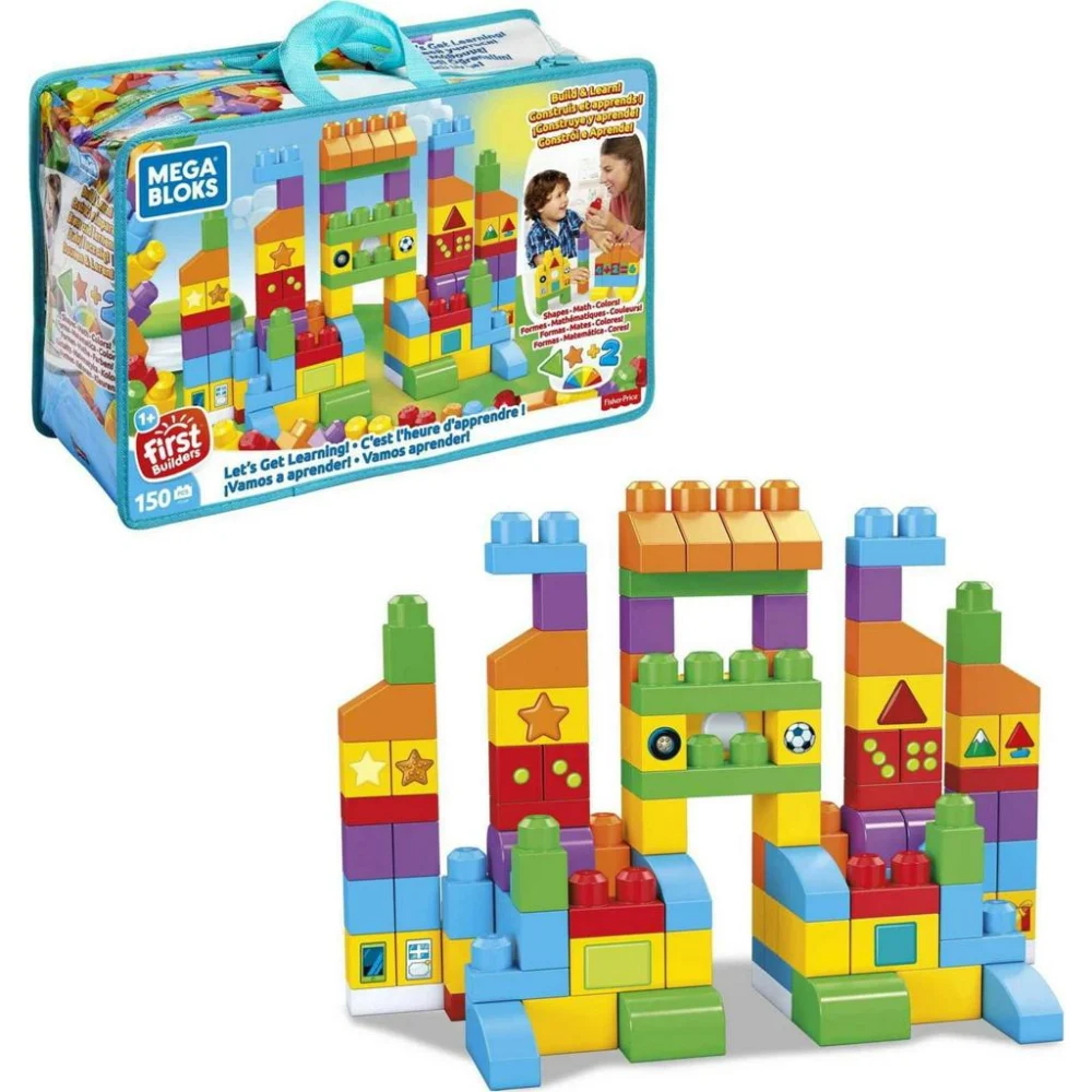 Colorful Mega Bloks building set for young children