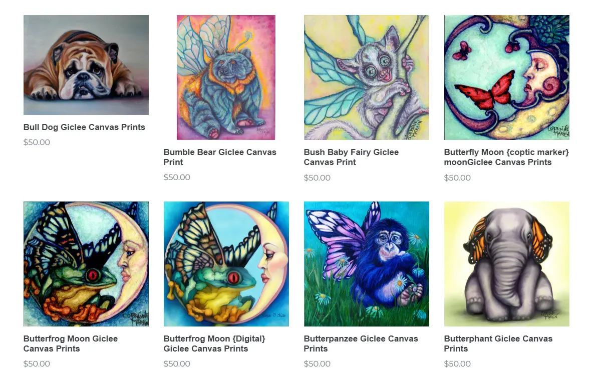 Giclee print canvas product example