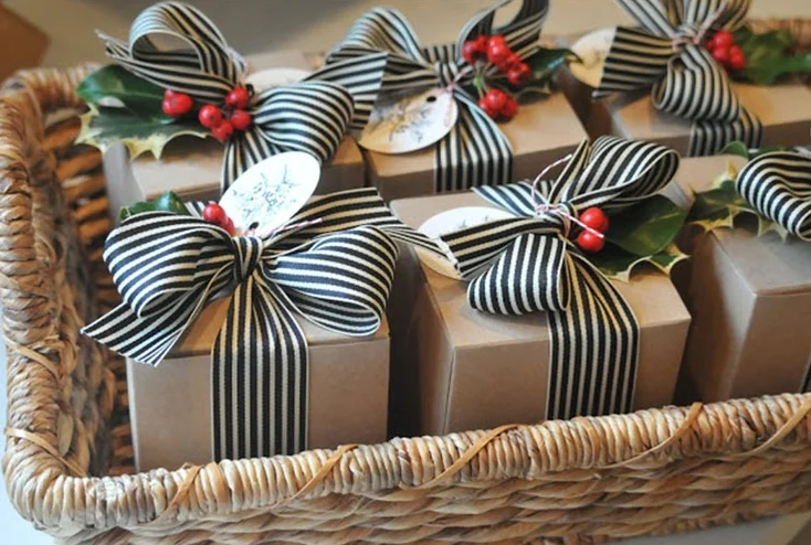 "Christmas packaging and gift option examples"
