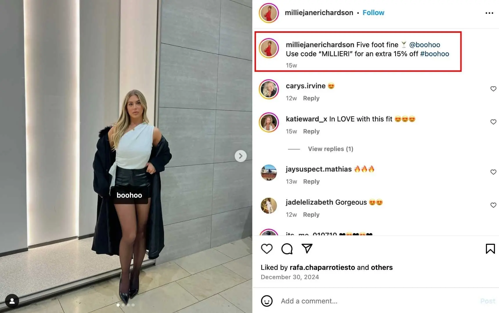 influencer coupon code for black friday