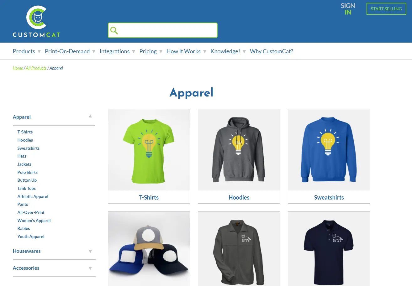 customcat pod shopify app