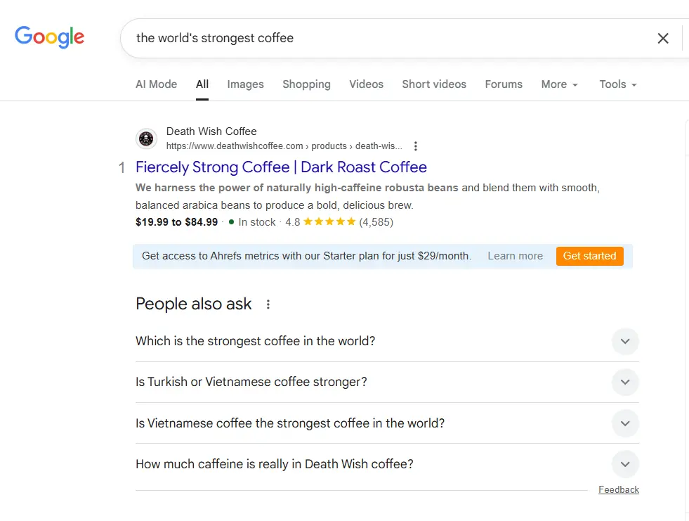 death wish coffee google search