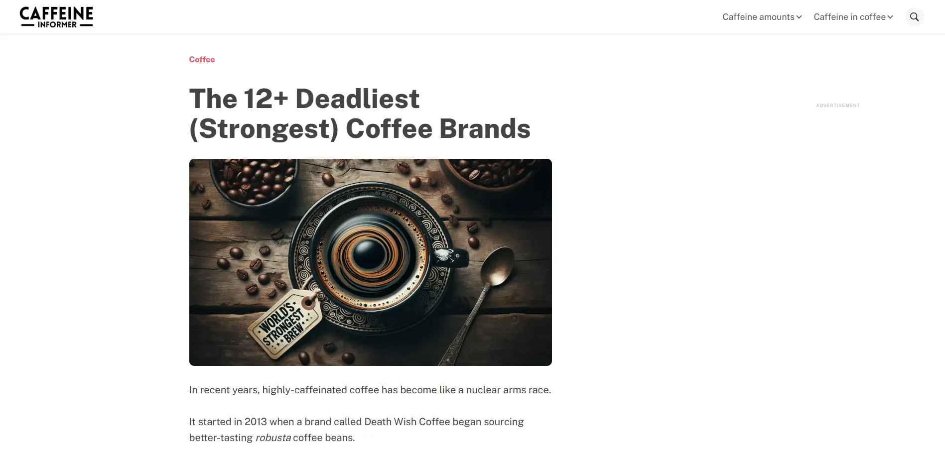 death wish coffee pr article