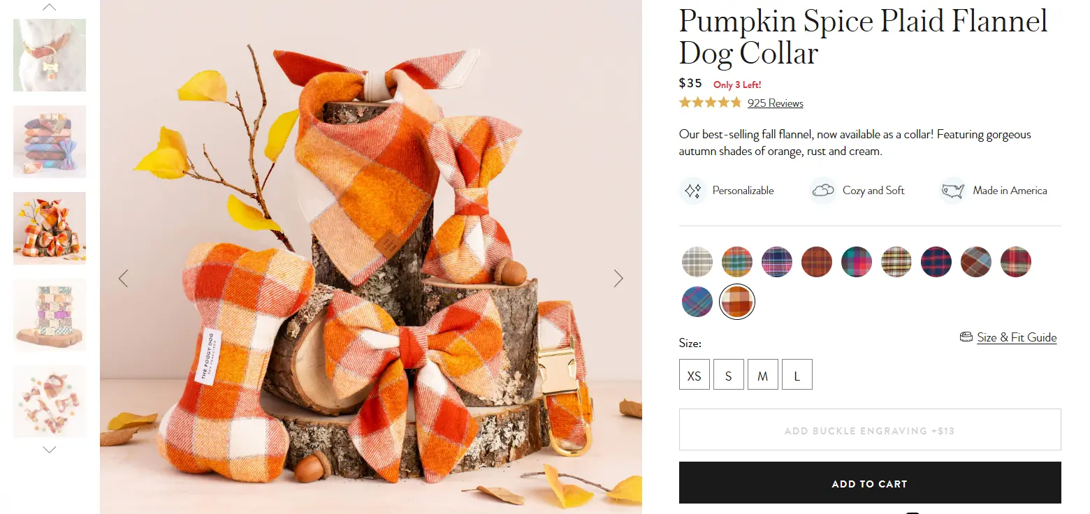 dog collar product webste