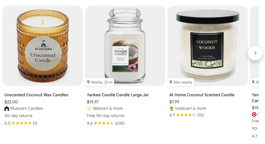 Coconut Wax Candles product example