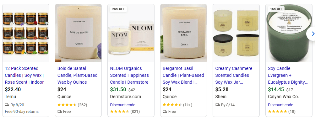 Soy Wax Scented Candles product example