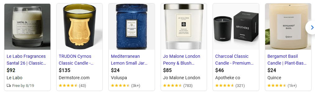 Luxury Jar Candles product example