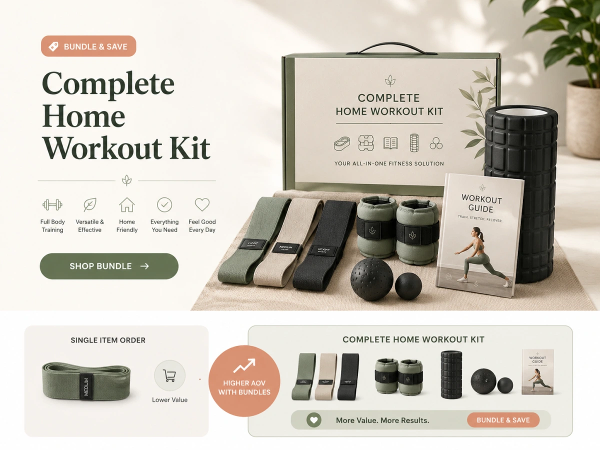 Product Bundles campaign example from the brand Stronger Everyday
