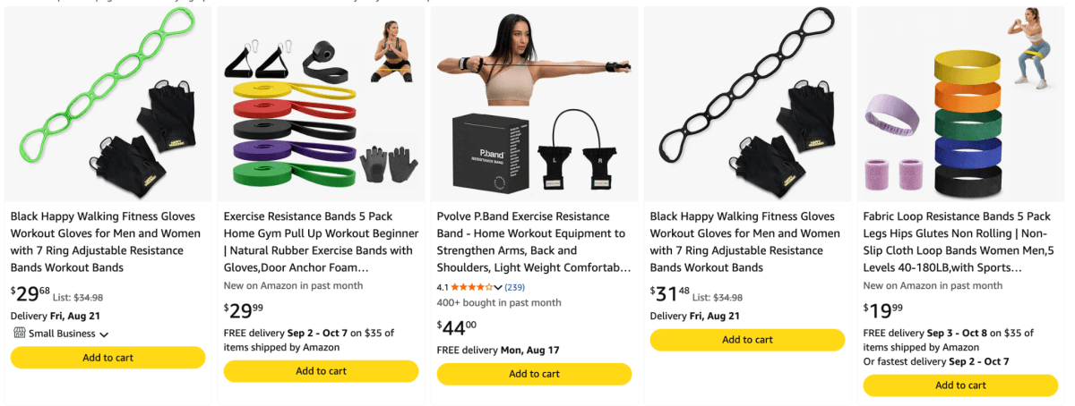 Workout Gloves product examples